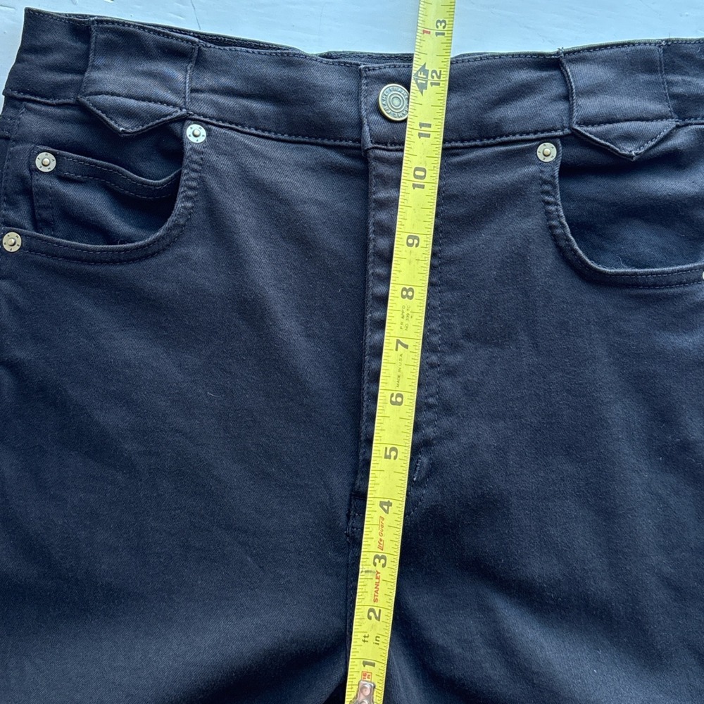 FRAME Le High Skinny Women 27 Pants Jeans Black Gold Button Ankle Stretch - Picture 13 of 14
